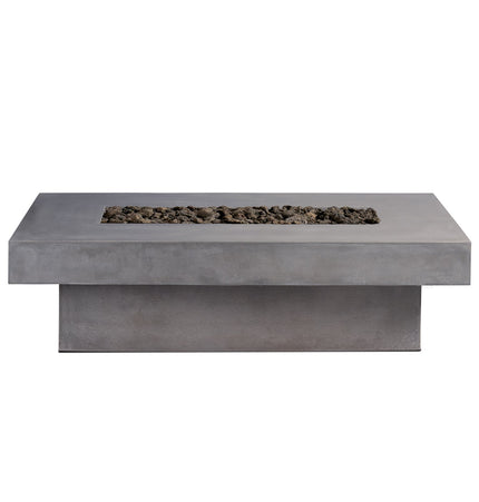 Toplina - Rectangular Concrete Fire Pit Table