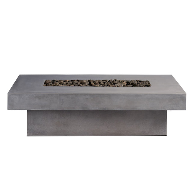 Toplina - Rectangular Concrete Fire Pit Table - Fire Pit Table | Patioza