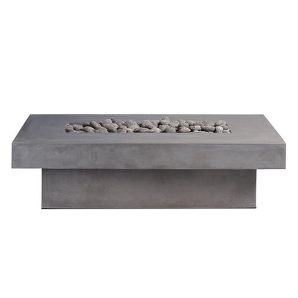 Toplina - Rectangular Concrete Fire Pit Table - Fire Pit Table | Patioza