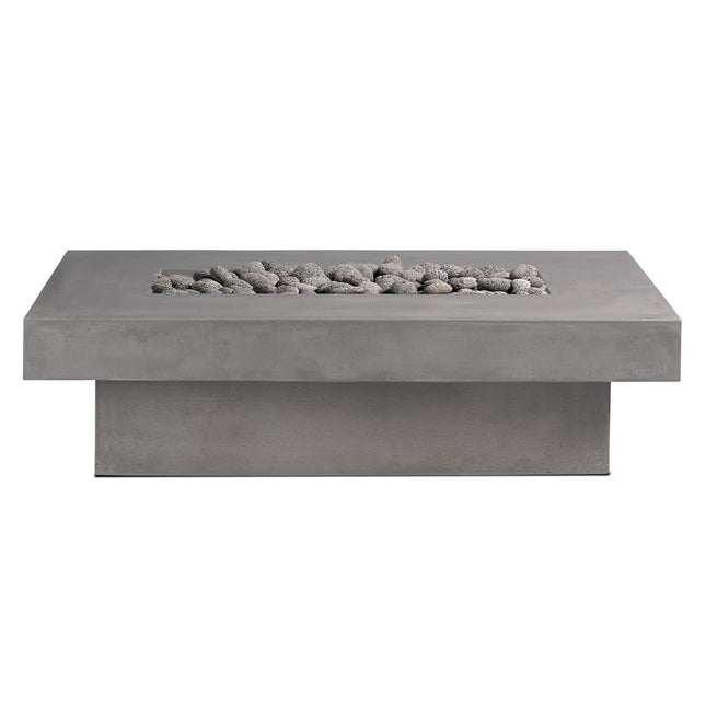 Toplina - Rectangular Concrete Fire Pit Table - Fire Pit Table | Patioza