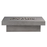 Toplina - Rectangular Concrete Fire Pit Table - Fire Pit Table | Patioza