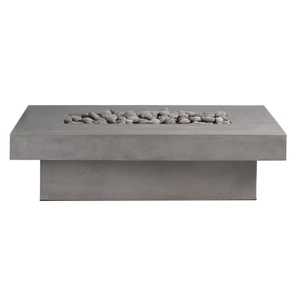 Toplina - Rectangular Concrete Fire Pit Table - Fire Pit Table | Patioza