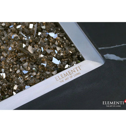 Elementi Plus - Varna Marble Porcelain Fire Table 60"