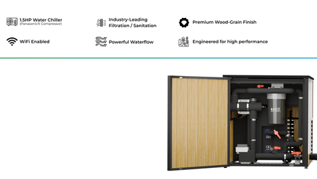 RevX Acrylic X Tub Cold Plunge + LUX High Performance Chiller and Filtration System - | Patioza