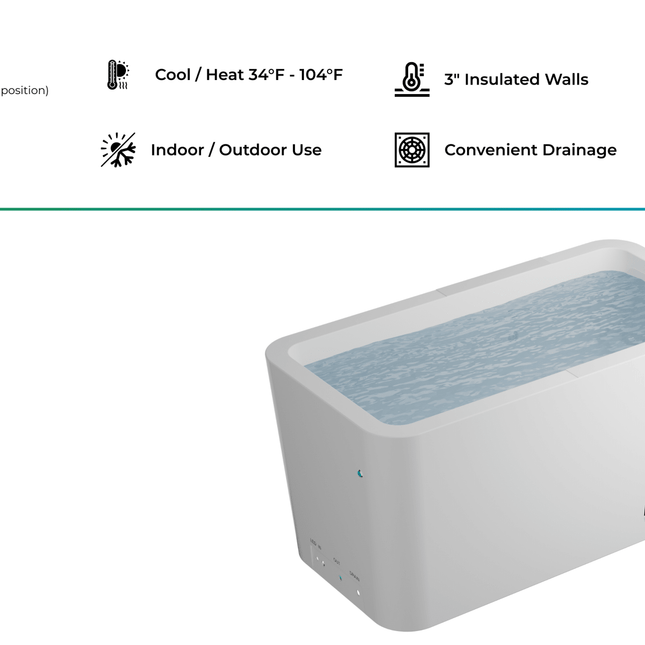 RevX Acrylic X Tub Cold Plunge + LUX High Performance Chiller and Filtration System - | Patioza