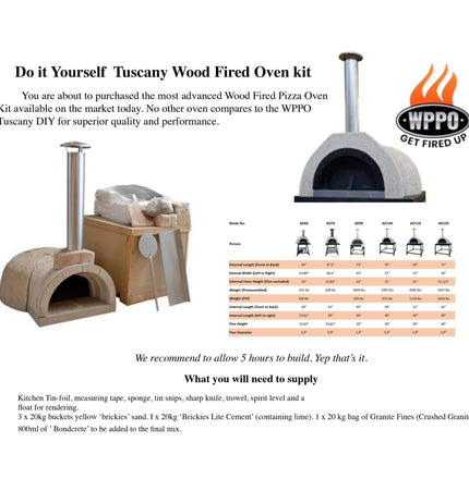 Do It Yourself (DIY) AD70 (38D x 37W x 23H) - Pizza Ovens | Patioza