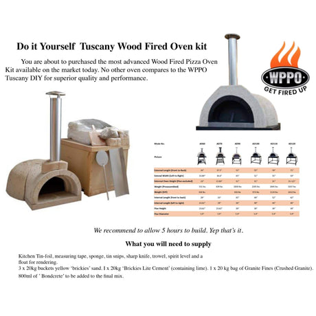Do It Yourself (DIY) AD70 (38D x 37W x 23H) - Pizza Ovens | Patioza