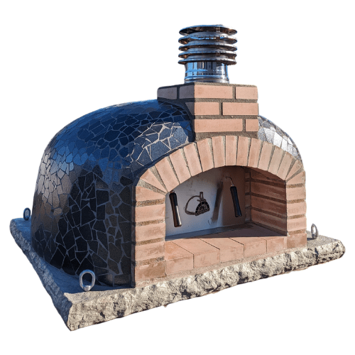 Traditional Wood Fired Brick Pizza Oven - Mediterranean Pro Mosaic - Traditional Wood Fired Brick Oven | Patioza