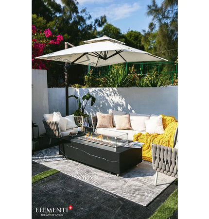 Elementi Plus - Varna Marble Porcelain Fire Table 60"