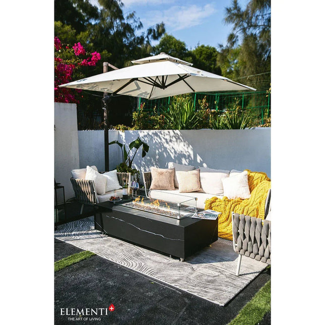Elementi Plus - Varna Marble Porcelain Fire Table 60" - Fire Table | Patioza
