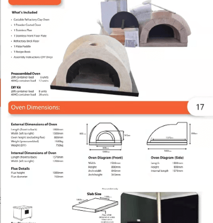 Do It Yourself (DIY) AD120 (71D x 60W x 32H) - Wood Fired Oven | Patioza