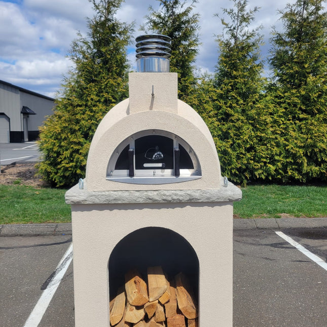 Traditional Wood Fired Brick Pizza Oven - Sierra Dune with Matching Base - Traditional Wood Fired Brick Oven | Patioza