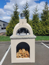 Traditional Wood Fired Brick Pizza Oven - Sierra Dune with Matching Base - Traditional Wood Fired Brick Oven | Patioza