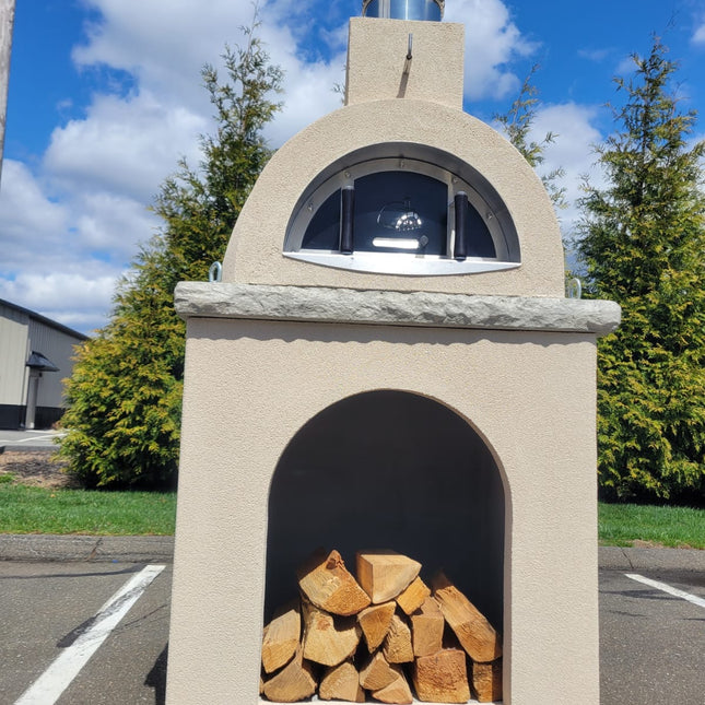 Traditional Wood Fired Brick Pizza Oven - Sierra Dune with Matching Base - Traditional Wood Fired Brick Oven | Patioza