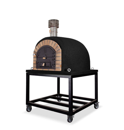 Traditional Wood Fired Brick Pizza Oven - Royal w/Portable Steel Base - | Patioza