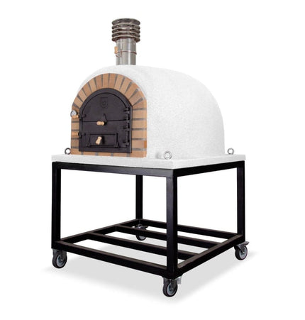Traditional Wood Fired Brick Pizza Oven - Royal w/Portable Steel Base - | Patioza