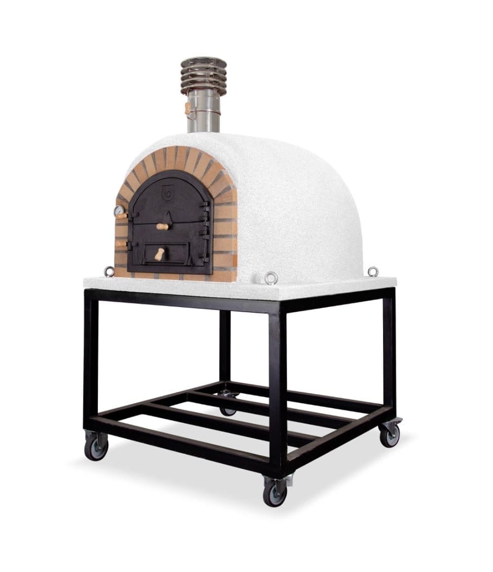 Traditional Wood Fired Brick Pizza Oven - Royal w/Portable Steel Base - | Patioza