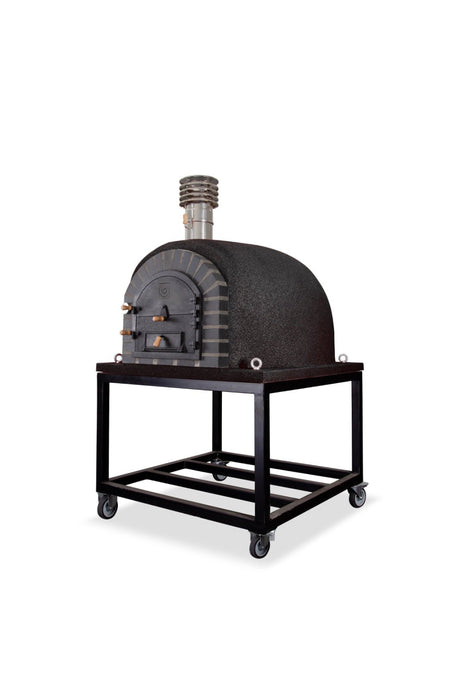 Traditional Wood Fired Brick Pizza Oven - Modern Royal w/Portable Steel Base - | Patioza
