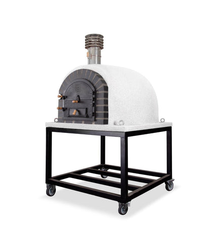 Traditional Wood Fired Brick Pizza Oven - Modern Royal w/Portable Steel Base - | Patioza