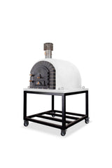 Traditional Wood Fired Brick Pizza Oven - Modern Royal w/Portable Steel Base - | Patioza