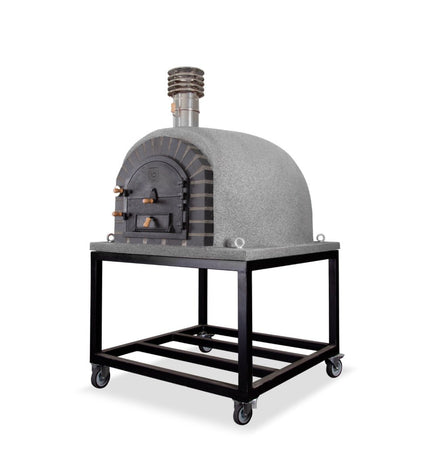 Traditional Wood Fired Brick Pizza Oven - Modern Royal w/Portable Steel Base - | Patioza