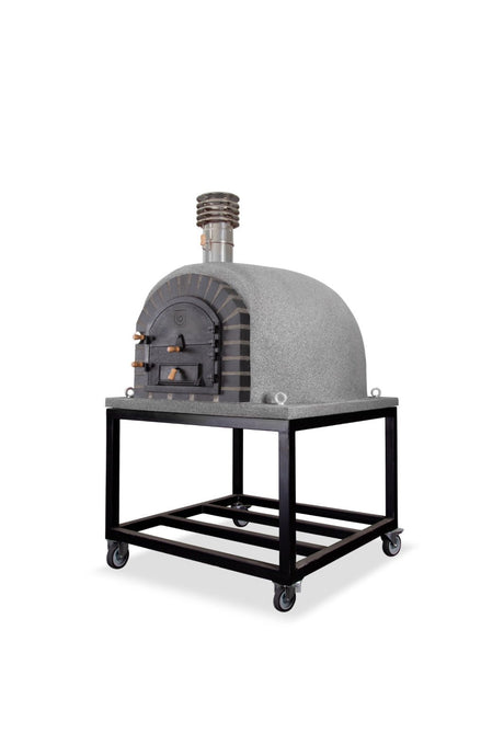 Traditional Wood Fired Brick Pizza Oven - Modern Royal w/Portable Steel Base - | Patioza