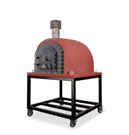 Traditional Wood Fired Brick Pizza Oven - Modern Royal w/Portable Steel Base - | Patioza
