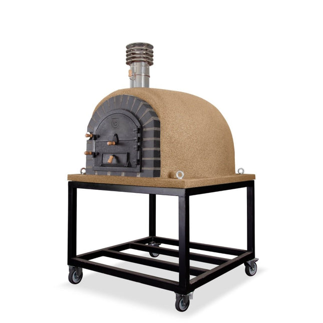 Traditional Wood Fired Brick Pizza Oven - Modern Royal w/Portable Steel Base - | Patioza