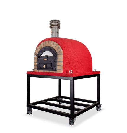 Traditional Wood Fired Brick Pizza Oven - Royal w/Portable Steel Base - | Patioza