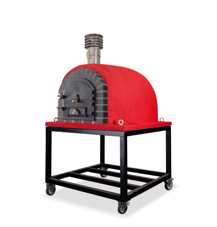 Traditional Wood Fired Brick Pizza Oven - Modern Royal w/Portable Steel Base - | Patioza