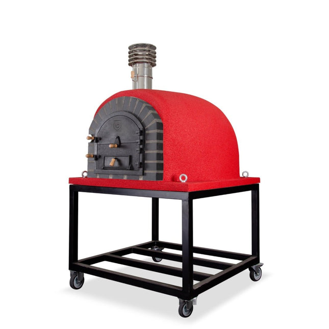 Traditional Wood Fired Brick Pizza Oven - Modern Royal w/Portable Steel Base - | Patioza