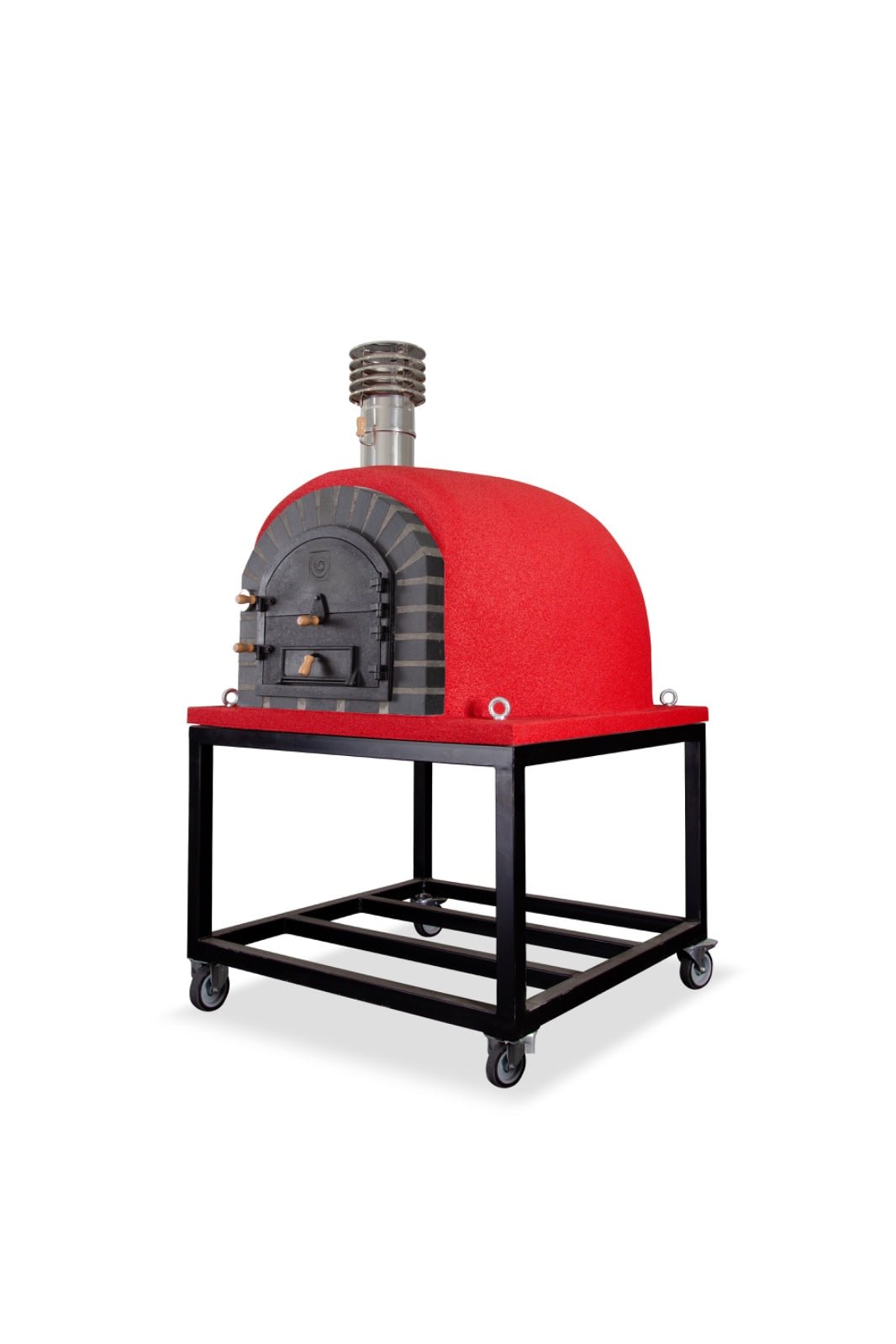 Traditional Wood Fired Brick Pizza Oven - Modern Royal w/Portable Steel Base - | Patioza