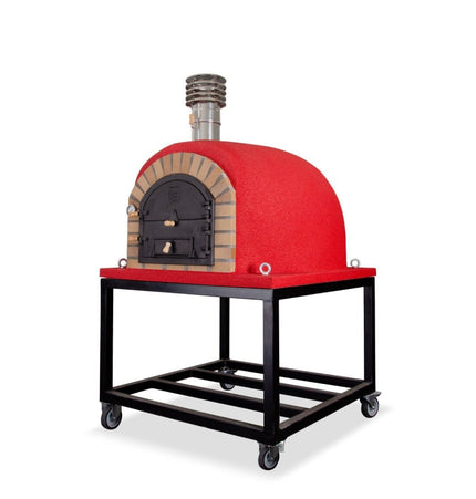 Traditional Wood Fired Brick Pizza Oven - Royal w/Portable Steel Base - | Patioza
