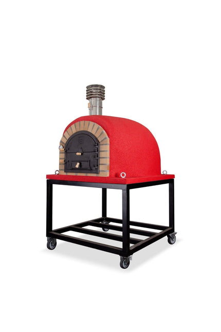Traditional Wood Fired Brick Pizza Oven - Royal w/Portable Steel Base - | Patioza