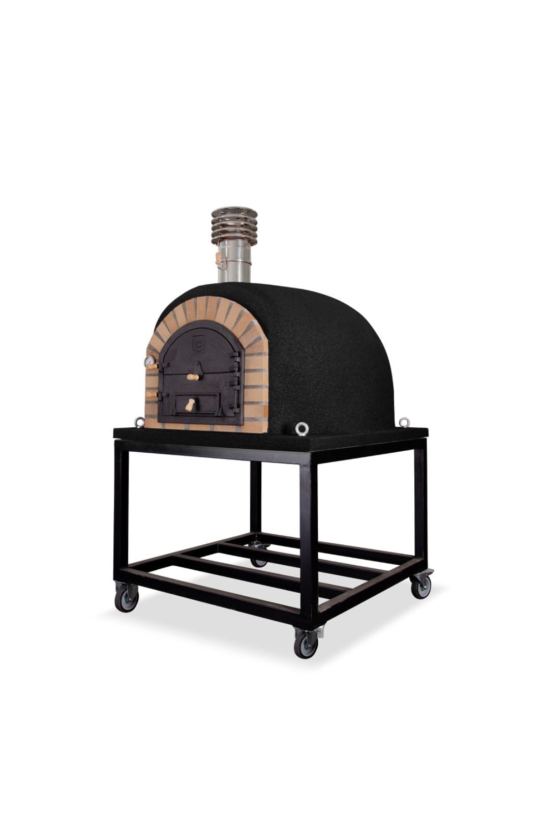 Traditional Wood Fired Brick Pizza Oven - Royal w/Portable Steel Base - | Patioza