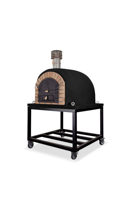 Traditional Wood Fired Brick Pizza Oven - Royal w/Portable Steel Base - | Patioza