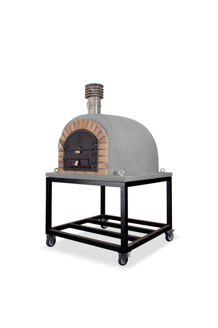 Traditional Wood Fired Brick Pizza Oven - Royal w/Portable Steel Base - | Patioza