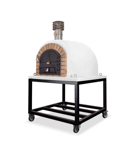 Traditional Wood Fired Brick Pizza Oven - Royal w/Portable Steel Base - | Patioza
