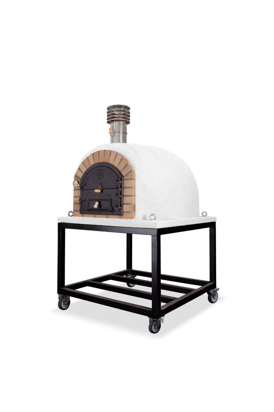 Traditional Wood Fired Brick Pizza Oven - Royal w/Portable Steel Base - | Patioza