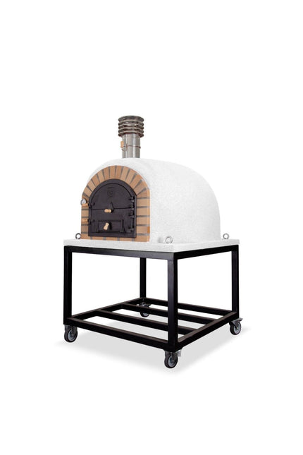 Traditional Wood Fired Brick Pizza Oven - Royal w/Portable Steel Base - | Patioza