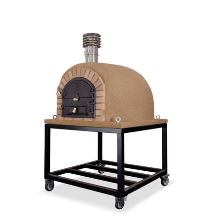 Traditional Wood Fired Brick Pizza Oven - Royal w/Portable Steel Base - | Patioza