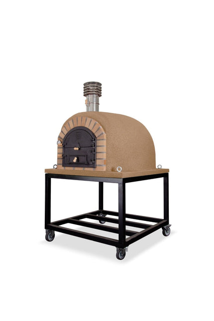 Traditional Wood Fired Brick Pizza Oven - Royal w/Portable Steel Base - | Patioza
