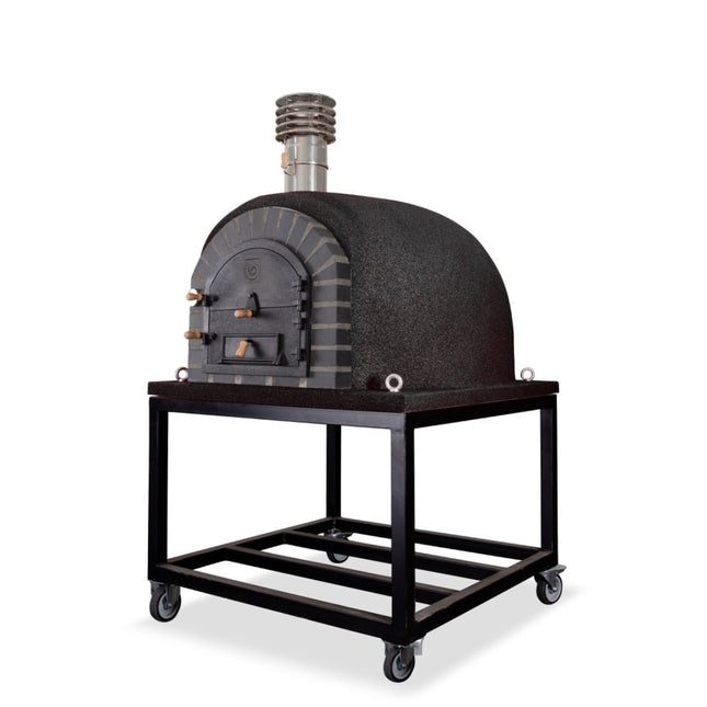 Traditional Wood Fired Brick Pizza Oven - Modern Royal w/Portable Steel Base - | Patioza