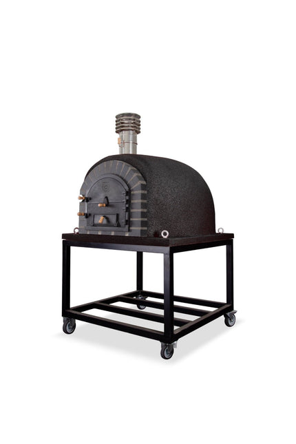 Traditional Wood Fired Brick Pizza Oven - Modern Royal w/Portable Steel Base - | Patioza