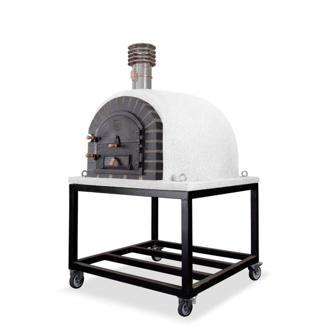 Traditional Wood Fired Brick Pizza Oven - Modern Royal w/Portable Steel Base - | Patioza