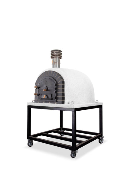 Traditional Wood Fired Brick Pizza Oven - Modern Royal w/Portable Steel Base - | Patioza