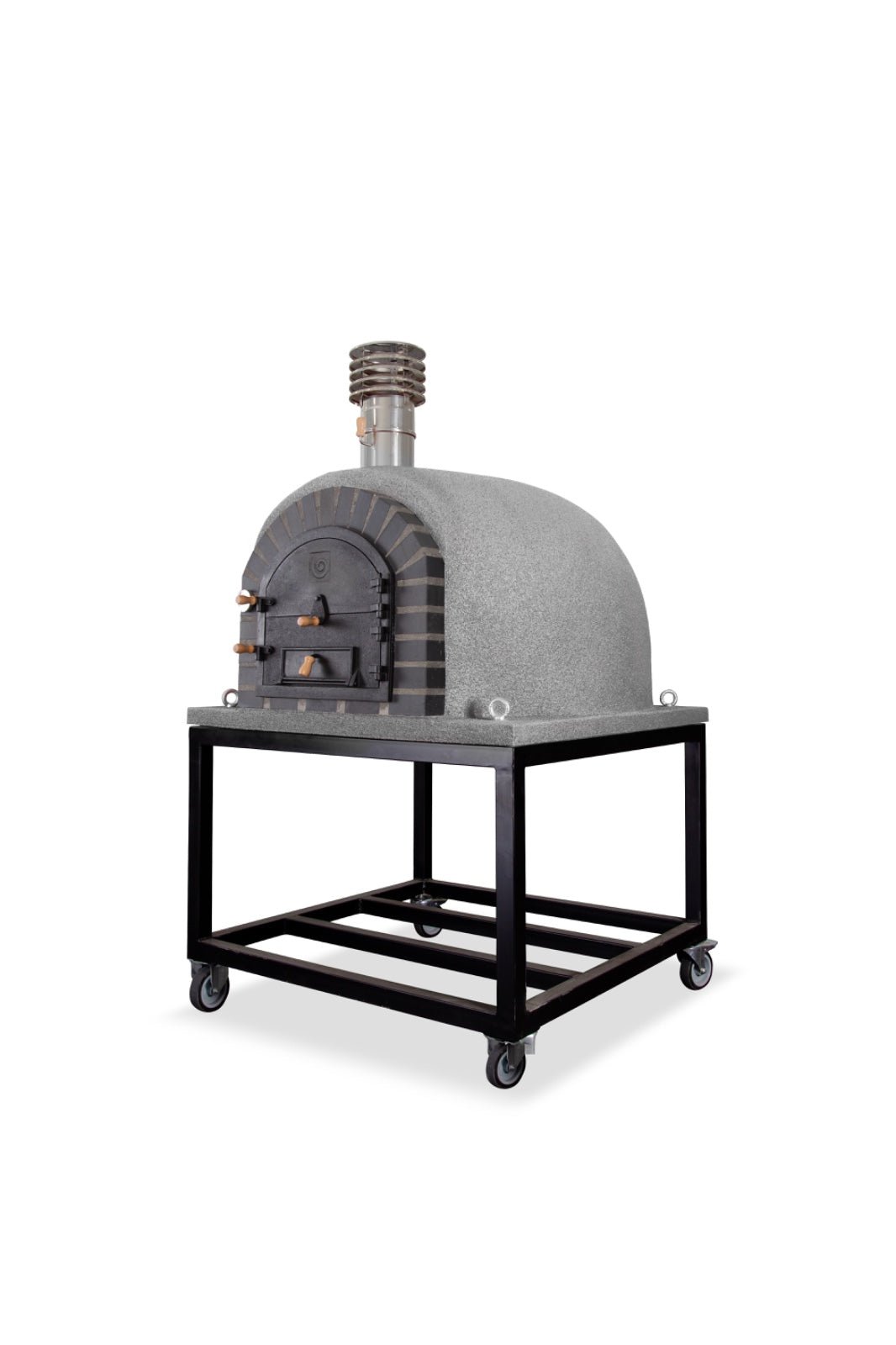 Traditional Wood Fired Brick Pizza Oven - Modern Royal w/Portable Steel Base - | Patioza