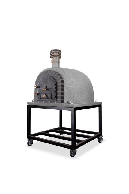 Traditional Wood Fired Brick Pizza Oven - Modern Royal w/Portable Steel Base - | Patioza