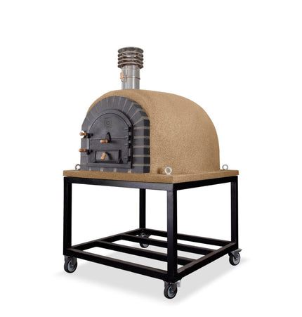 Traditional Wood Fired Brick Pizza Oven - Modern Royal w/Portable Steel Base - | Patioza