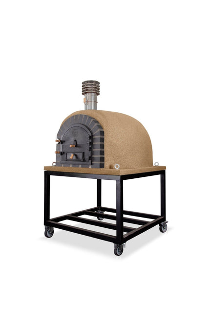 Traditional Wood Fired Brick Pizza Oven - Modern Royal w/Portable Steel Base - | Patioza